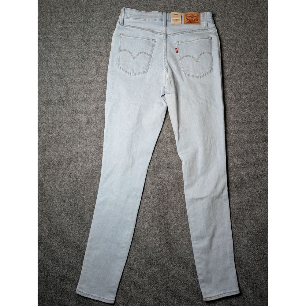 NWT Levi's 721 High Rise Skinny Light Wash Jeans Women's 28 W/ 32 L Hole Legs - Picture 7 of 10